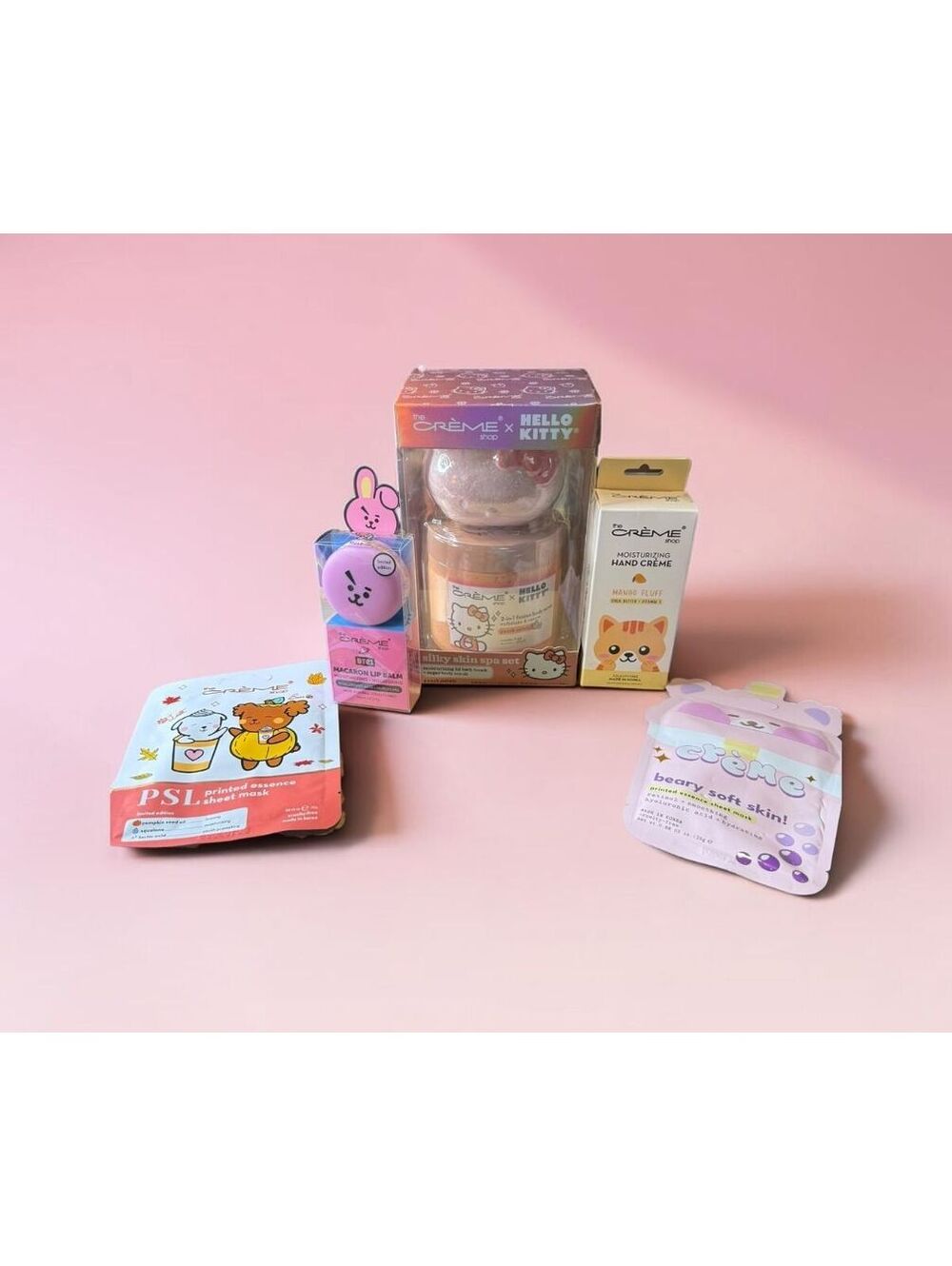 The Crème Shop Hello Kitty BT21 Self Care Skincare 5pc Gift Set NEW